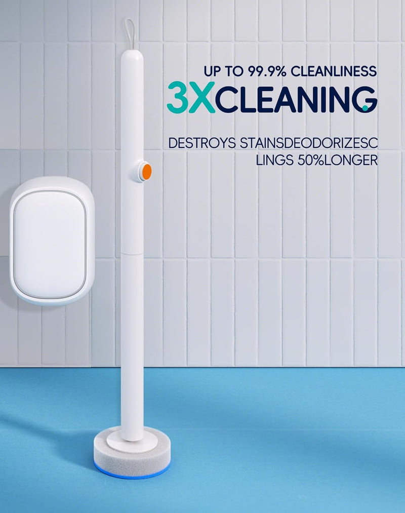 Disposable Toilet Cleaning System - Toilet Wand Kit with 48 High-Performance Refills, Wall Mounted Brush and Holder for Deep Cleaning Bathroom (2 Toilet Brush+48 Refills) 6