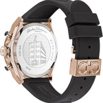 Ferragamo Urban Chrono Collection Luxury Mens Watch Timepieces with a Black Strap and Dial Featuring a Rose Gold Case 3