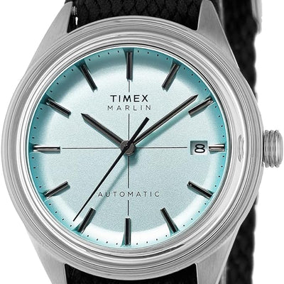 Timex TW2Y06400 Marlin Watch, Automatic, 5 ATM Waterproof, Plastic, Blue Dial, Unisex
