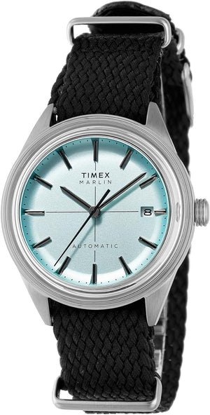 Timex TW2Y06400 Marlin Watch, Automatic, 5 ATM Waterproof, Plastic, Blue Dial, Unisex