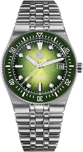 San Martin Watches for Men - SN0148G 40mm 9015 Automatic Movement Dive Watch 20 Bar Waterproof Sapphire Crystal BGW-X1 Luminous Wristwatch
