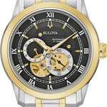 Bulova Men's Classic Sutton 4-Hand Automatic Watch, 24-Hour Sub Dial, Open Aperture, Self-Winding, Exhibition Caseback, Double Curved Mineral Crystal, Luminous Hands, 42mm 3
