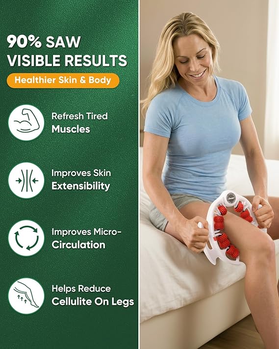ONUEMP Cellulite Remover for Legs, Cellulite Massager Roller Muscle Roller, Fascia Massage Tool Thigh, Calf, Leg Massager - Anti-Celulitis, Lymphatic Drainage, Body Sculpting, Deep Tissue Pain Relief 9