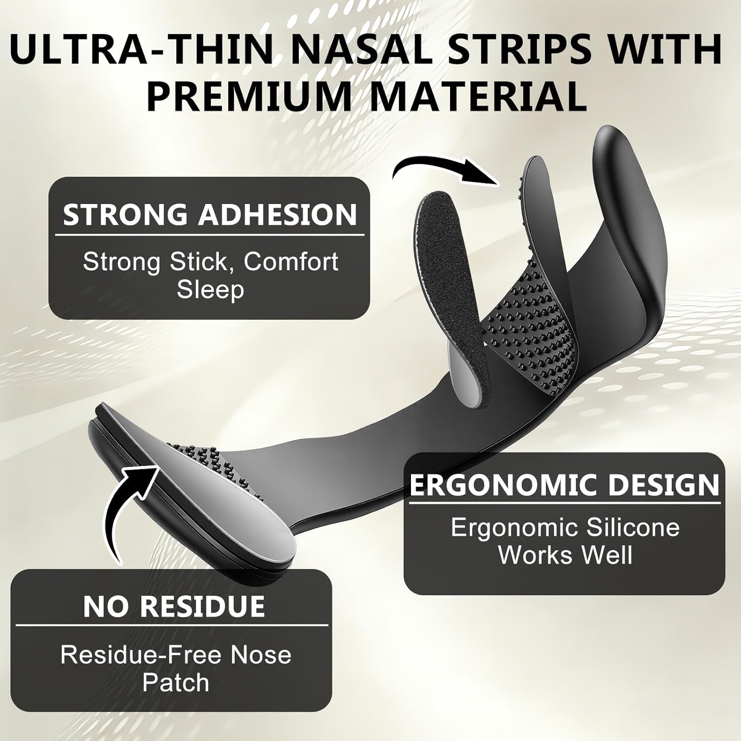 Reusable Amagnetic Nose Strips for Breathing & Snoring, Premium External Nasal Dilators, Upgraded Design Over Traditional Nose Strips, Effective Nasal Congestion Relief Anti Snoring Devices