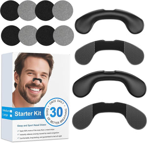 Reusable Amagnetic Nose Strips for Breathing & Snoring, Premium External Nasal Dilators, Upgraded Design Over Traditional Nose Strips, Effective Nasal Congestion Relief Anti Snoring Devices