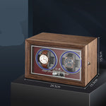 Vertical Solid Wood Leather Automatic Mechanical Watch  Winder Turn Storage Box 14