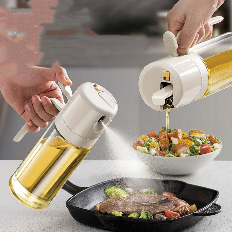 2 In 1 Oil Sprayer Bottle BBQ Cooking Oil Dispenser Olive Oil Pourers Sprayer Kitchen Baking Oil Mister Vinegar Bottle 2