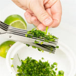 Multifunctional Multi-layer Green Onion Scissors Stainless Steel Onion Cutting Knife Herb Seaweed Spice Scissors Kitchen Scissor Kitchen Gadgets 6