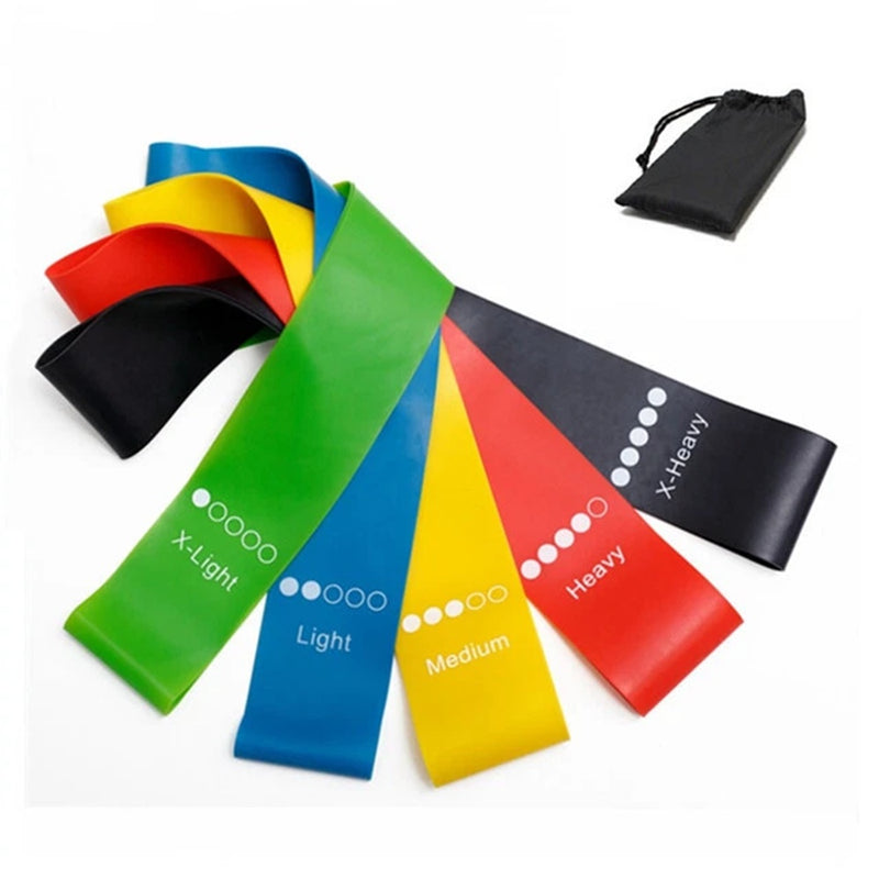 Resistance Bands Loop Set Of 5 Exercise Strength Workout Fitness Yoga Booty Band Training 4