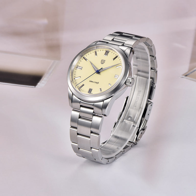 Simple Waterproof Men's Second Sweeping Starry Sky Steel Belt Quartz Watch 9