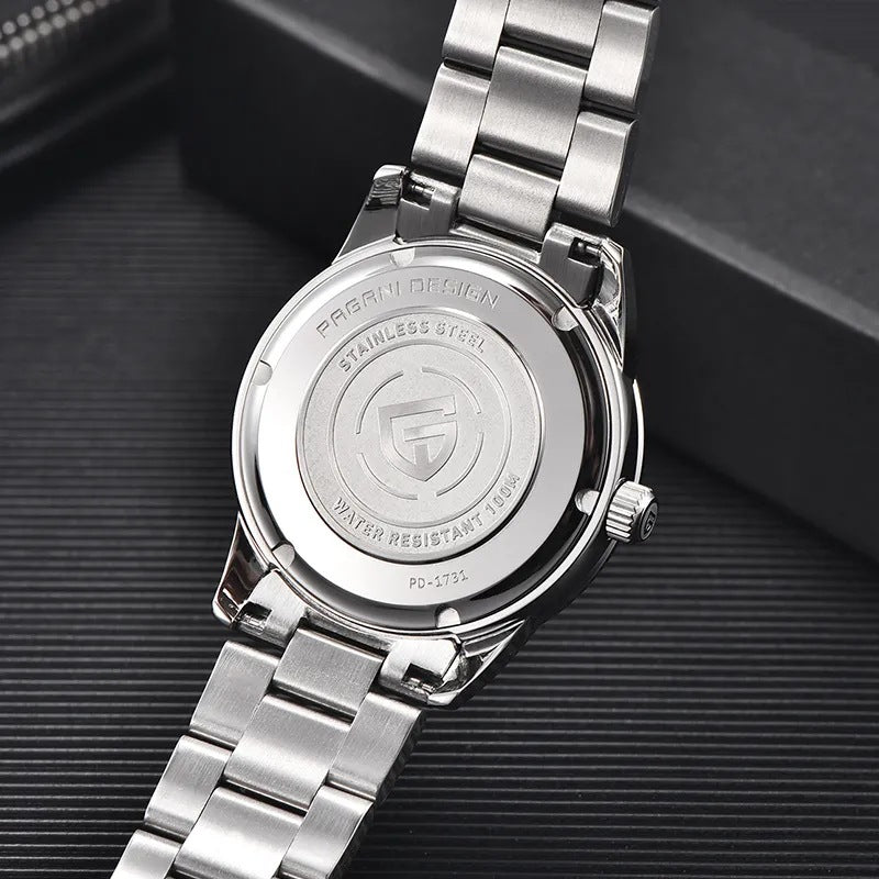 Simple Waterproof Men's Second Sweeping Starry Sky Steel Belt Quartz Watch 4