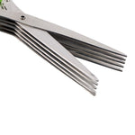 Multifunctional Multi-layer Green Onion Scissors Stainless Steel Onion Cutting Knife Herb Seaweed Spice Scissors Kitchen Scissor Kitchen Gadgets 7