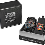 Citizen Men's Eco-Drive Rebel Starfighter Boxed Set, Stainless Steel Case, Black Leather Strap (Model: CA0870-43W) 4