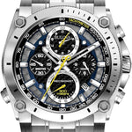Bulova Men's Icon High Precision Quartz Chronograph Watch, Curved Mineral Crystal 1