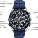 Citizen Men's Eco-Drive Sport Luxury World Chronograph Atomic Time Keeping Watch 7