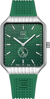 GLOCK Men's Quartz Watch | 48x38mm case | Wristwatch with Steel case and Date Display | Men's Watch with Swiss Super-LumiNova Pointers and Indices