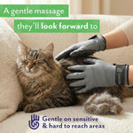 H HANDSON Pet Grooming Gloves - Patented #1 Ranked, Award Winning Shedding, Bathing, & Hair Remover Gloves - Gentle Brush for Cats, Dogs, and Horses (Purple, Medium) 8
