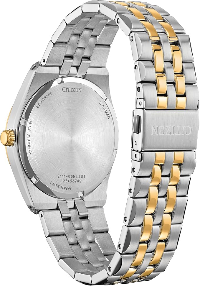 Citizen Men's Eco-Drive Corso Diamond Bezel Watch, Two-Tone Stainless Steel Bracelet Watch, 3 Hand, Date 3