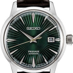 SEIKO Automatic Watch for Men - Presage Cocktail Time - Patterned with Golden Numerals and Date Calendar, 50m Water-Resistant 1