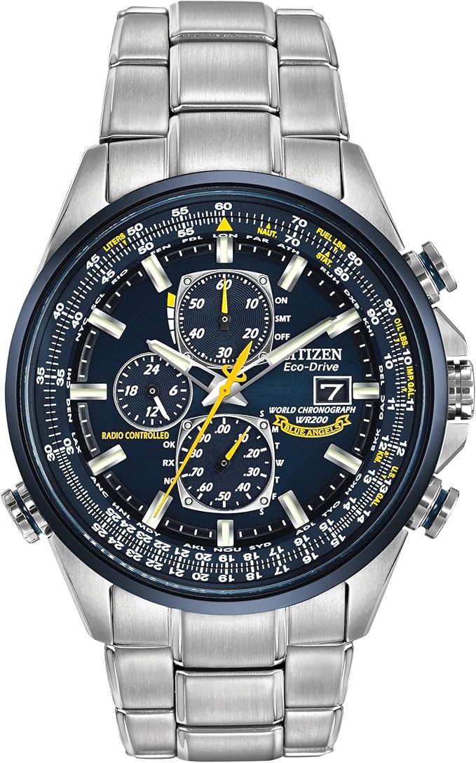 Citizen Men's Eco-Drive Sport Luxury World Chronograph Atomic Time Keeping Watch 2