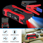 Car Jump Starter Booster 800A Peak 28000mAh 12V Battery Charger Up To 6.0L Gas Or 3.0L Diesel Engine With LCD Screen 4 Modes LED Flashlight 11