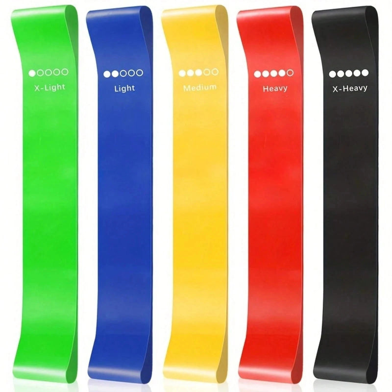 Resistance Bands Loop Set Of 5 Exercise Strength Workout Fitness Yoga Booty Band Training 2