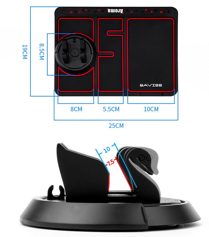 Non-Slip Car Phone Pad For 4-in-1 Car Parking Number Card Anti-Slip Mat Auto Phone Holder Sticky Anti Slide Dash Phone Mount 4