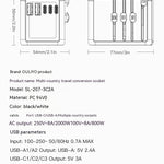 International Universal Travel Conversion Plug Dual C Socket 5