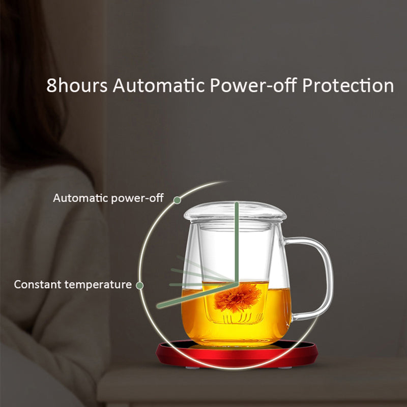USB Coffee Mug Cup Warmer Milk Tea Water Cup Heating Electric Touch Pad Temperature Adjustable Hot Tea Maker Heater Warmer 4
