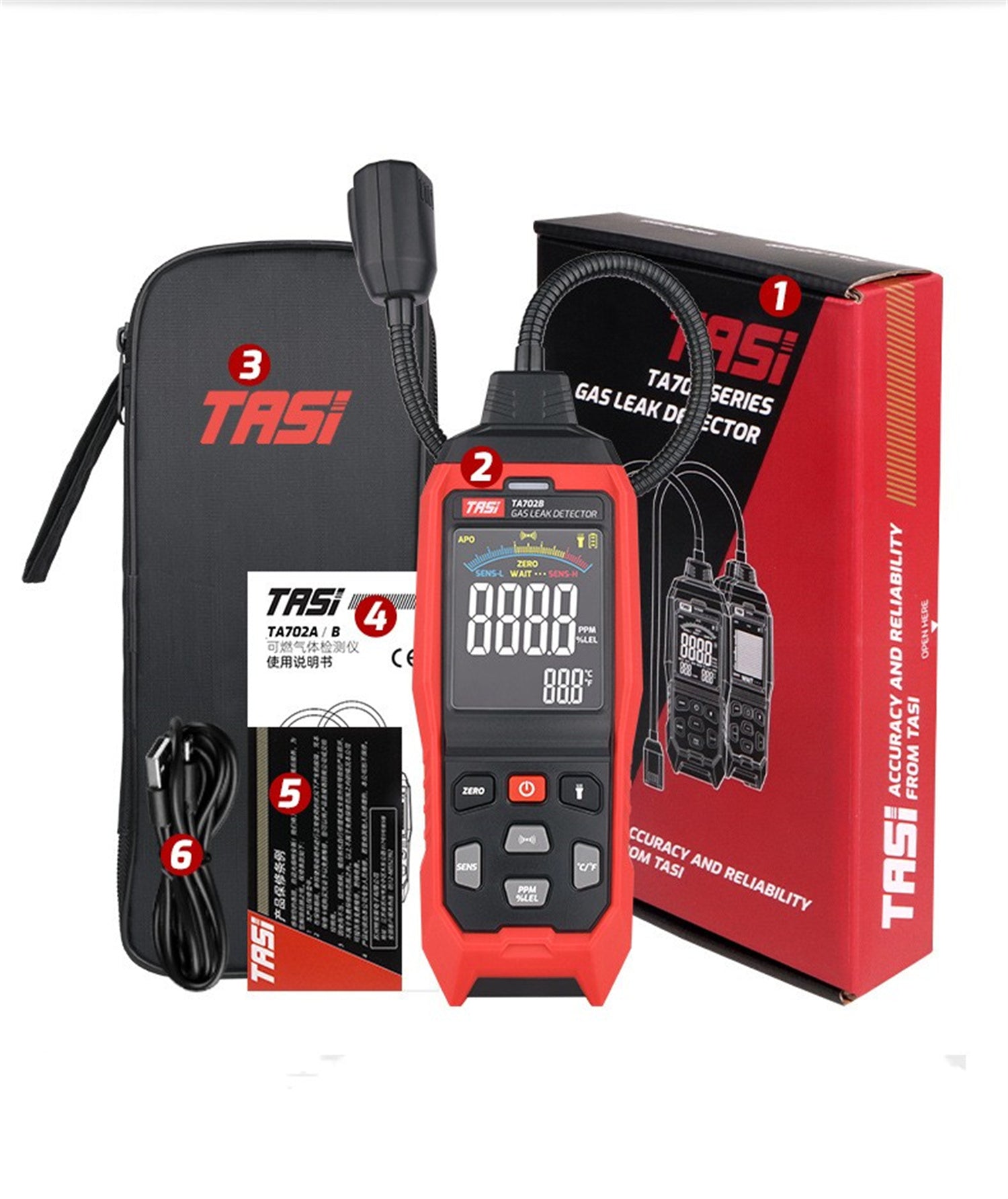 Portable Combustible Gas Leak Detector Made Of Plastic