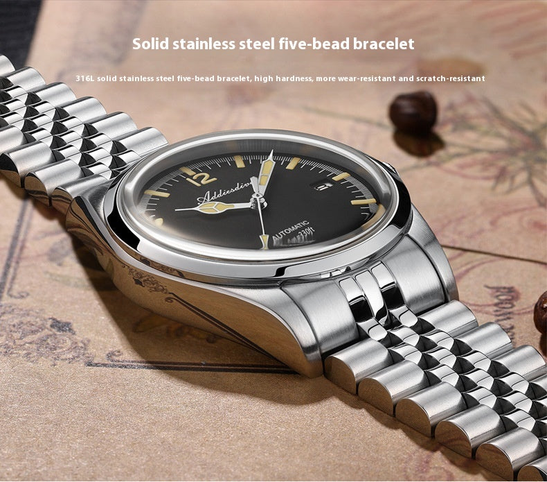 316L Stainless Steel Automatic Mechanical Watch 3