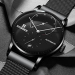 Curved Glass Business Fashion Men's Automatic Mechanical Watch 1