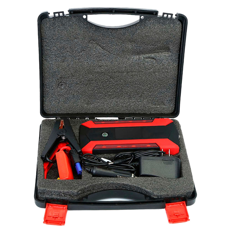 Car Jump Starter Booster 800A Peak 28000mAh 12V Battery Charger Up To 6.0L Gas Or 3.0L Diesel Engine With LCD Screen 4 Modes LED Flashlight 2