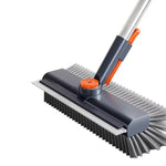 Floor Crevice Cleaning Brush Stiff Bristles Dual-action Long Handle 3