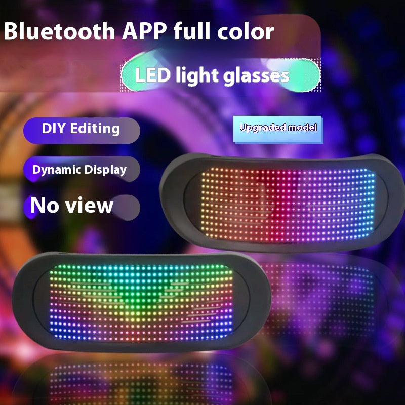 Full Color Luminous Glasses Bluetooth Full Color Dynamic Blinds Glasses Party Cheering Props 3