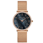 Full Stainless Steel Shell Chain Women's Diamond Shell Surface Quartz Watch 1