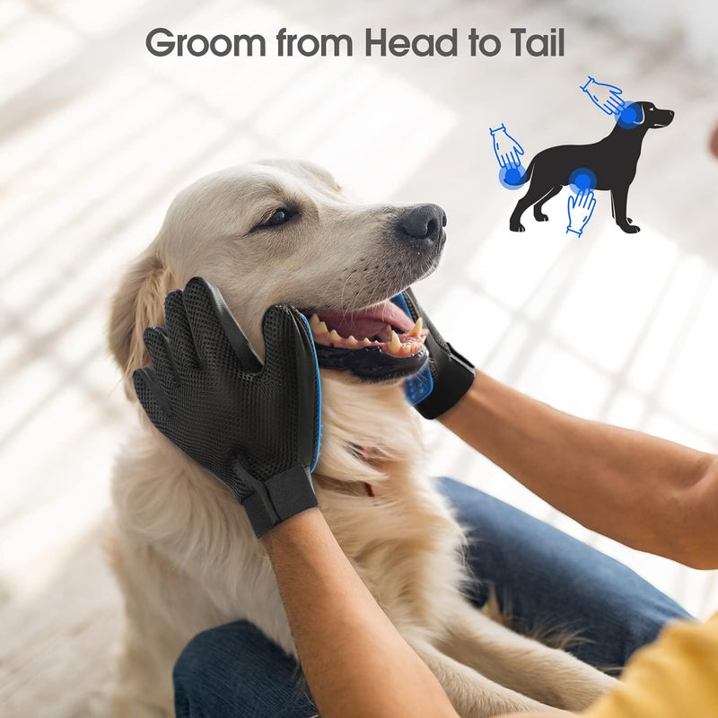 Upgrade Pet Grooming Gloves Cat Brushes For Gentle Shedding  Efficient Pets Hair Remover Mittens Dog Washing Gloves For Long And Short Hair Dogs Cats  Horse 5