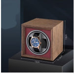 Vertical Solid Wood Leather Automatic Mechanical Watch  Winder Turn Storage Box 13