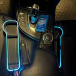 New car gap storage box with 2 USB chargers, colorful LED seat gap organizer, phone holder, cup and bottle holder 11