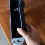 New car gap storage box with 2 USB chargers, colorful LED seat gap organizer, phone holder, cup and bottle holder 9