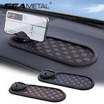 2 in 1 Anti-slip Dashboard Mat with Phone Mount, 360 Degree Rotating Car Phone Holder, Non-slip Adhesive Car Mat 3