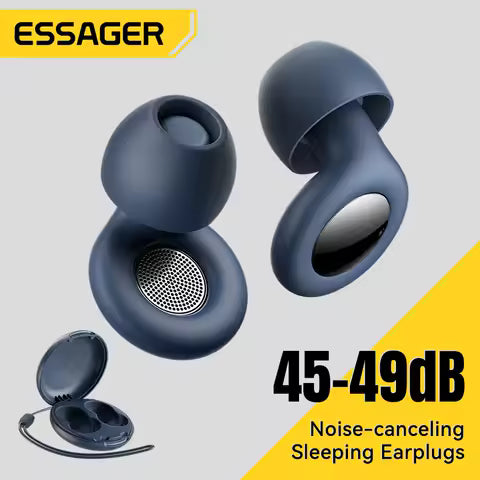 50dB Noise Cancelling Sleep Earplugs, Reusable Silicone Earplugs, Strong Sound Isolation, Multiple Sizes of Ear Covers, Unisex 15