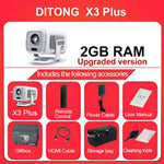 DITONG X3Plus HD Original Projector 1080P Support 4K WIFI6 BT5.4 Android Mini Portable LED Projector Home Theater Video Projector 4