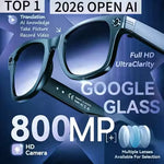 AI Smart Glasses with 8MP Camera Video Recording 100+ Language Translation Sunglasses Bluetooth Call Music Playing Men Women 8