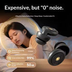 50dB Noise Cancelling Sleep Earplugs, Reusable Silicone Earplugs, Strong Sound Isolation, Multiple Sizes of Ear Covers, Unisex 18