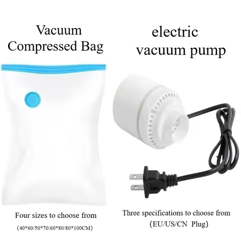 Reusable vacuum food storage bags with zipper, portable electric vacuum sealer pump, sous vide video bags, USB rechargeable, BPA free