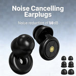 50dB Noise Cancelling Sleep Earplugs, Reusable Silicone Earplugs, Strong Sound Isolation, Multiple Sizes of Ear Covers, Unisex 28