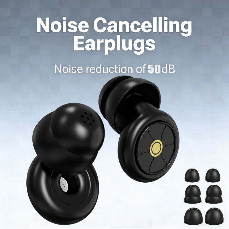 50dB Noise Cancelling Sleep Earplugs, Reusable Silicone Earplugs, Strong Sound Isolation, Multiple Sizes of Ear Covers, Unisex 28