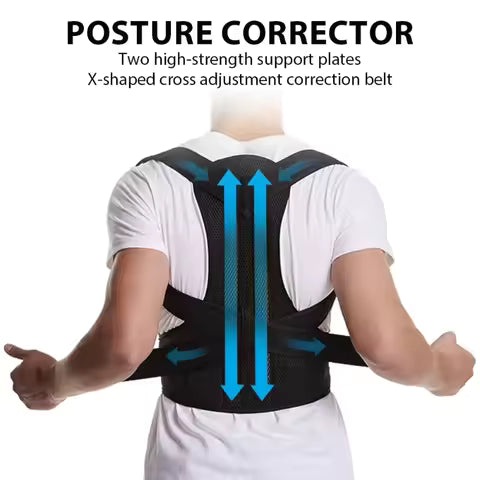 Posture corrector, two-pronged upper and lower shoulder support belt for back pain relief, improved spine and clavicle posture, vest 6