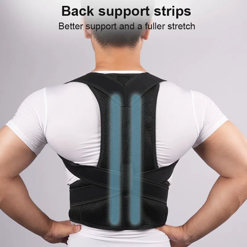 Posture corrector, two-pronged upper and lower shoulder support belt for back pain relief, improved spine and clavicle posture, vest 13